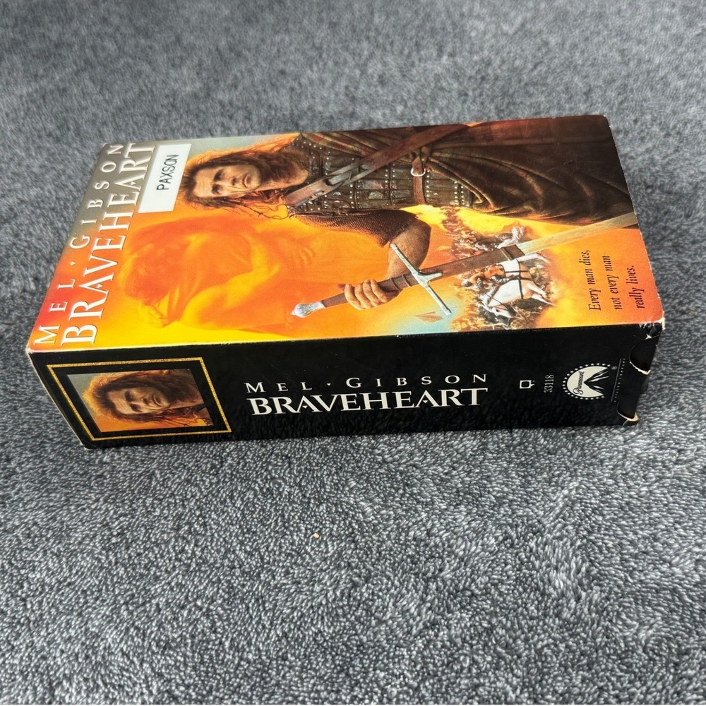 Braveheart VHS 1995 2-Tape‎ Set Mel Gibson Paramount Pictures 33118 Action Drama